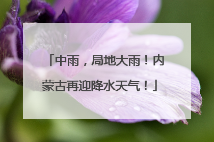 中雨，局地大雨！内蒙古再迎降水天气！