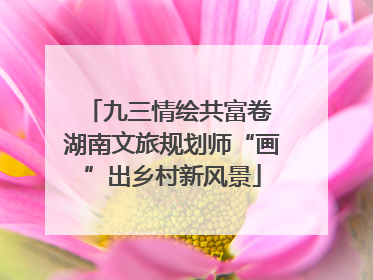九三情绘共富卷 湖南文旅规划师“画”出乡村新风景