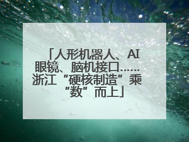 人形机器人、AI眼镜、脑机接口……浙江“硬核制造”乘“数”而上