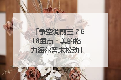 争空调前三？618盘点：美的格力海尔暂未松动