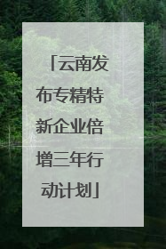 云南发布专精特新企业倍增三年行动计划