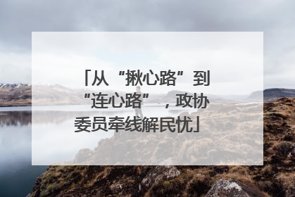 从“揪心路”到“连心路”，政协委员牵线解民忧