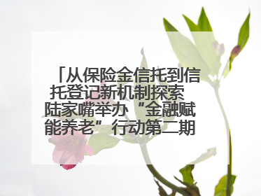 从保险金信托到信托登记新机制探索 陆家嘴举办“金融赋能养老”行动第二期行业交流会