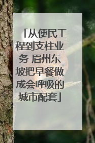 从便民工程到支柱业务 眉州东坡把早餐做成会呼吸的城市配套