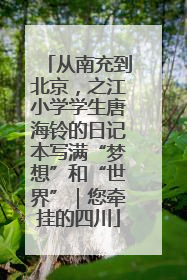 从南充到北京，之江小学学生唐海铃的日记本写满“梦想”和“世界”｜您牵挂的四川