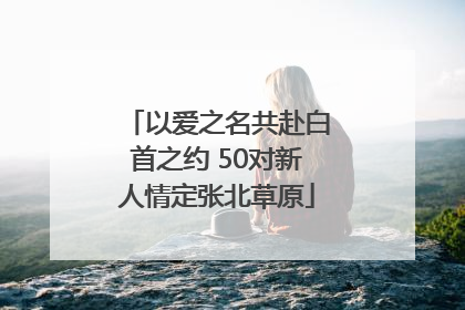 以爱之名共赴白首之约 50对新人情定张北草原