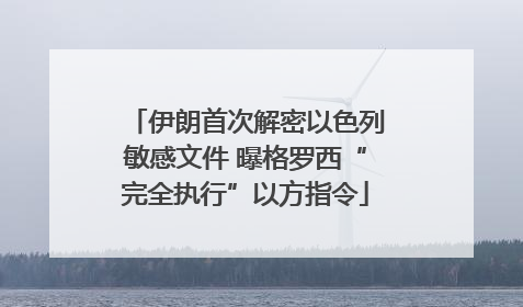 伊朗首次解密以色列敏感文件 曝格罗西“完全执行”以方指令