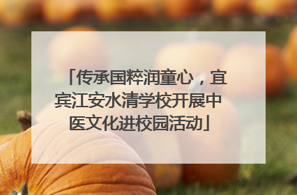 传承国粹润童心，宜宾江安水清学校开展中医文化进校园活动