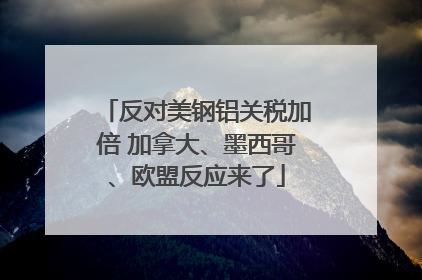 反对美钢铝关税加倍 加拿大、墨西哥、欧盟反应来了