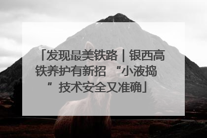 发现最美铁路｜银西高铁养护有新招 “小液捣”技术安全又准确