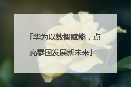 华为以数智赋能，点亮泰国发展新未来