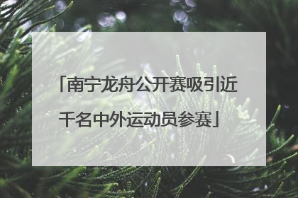 南宁龙舟公开赛吸引近千名中外运动员参赛