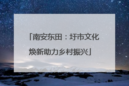 南安东田：圩市文化焕新助力乡村振兴