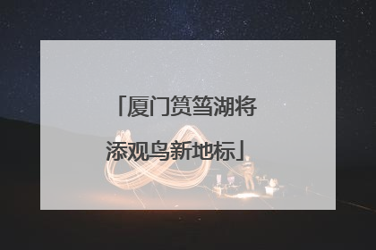 厦门筼筜湖将添观鸟新地标