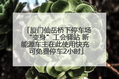 厦门仙岳桥下停车场“变身”工会驿站 新能源车主在此使用快充 可免费停车2小时