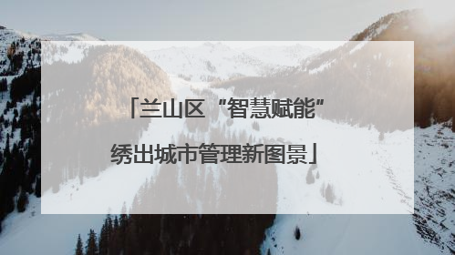 兰山区“智慧赋能”绣出城市管理新图景