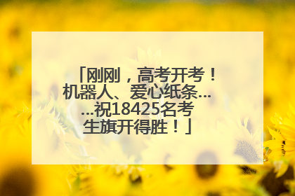 刚刚，高考开考！机器人、爱心纸条……祝18425名考生旗开得胜！