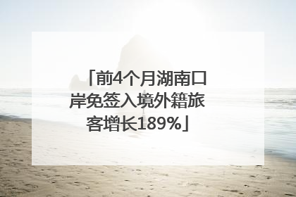 前4个月湖南口岸免签入境外籍旅客增长189%