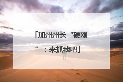 加州州长“硬刚”：来抓我吧