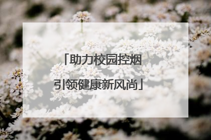 助力校园控烟 引领健康新风尚