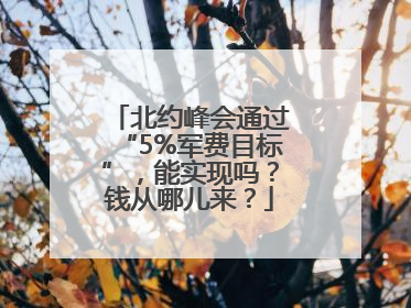 北约峰会通过“5%军费目标”，能实现吗？钱从哪儿来？