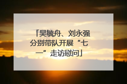 吴毓舟、刘永强分别带队开展“七一”走访慰问
