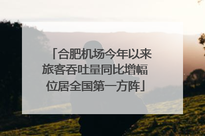 合肥机场今年以来旅客吞吐量同比增幅位居全国第一方阵