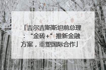 吉尔吉斯斯坦前总理：“金砖+”推新金融方案，重塑国际合作