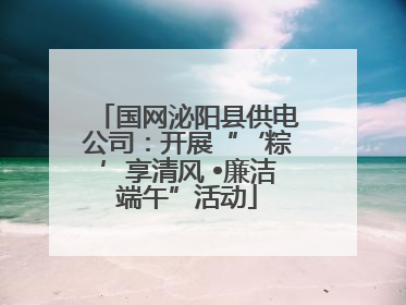 国网泌阳县供电公司：开展“‘粽’享清风 •廉洁端午”活动