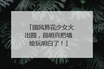 国风簪花少女火出圈，昆明真把墙绘玩明白了！