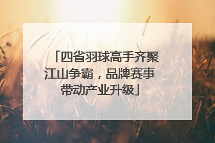 四省羽球高手齐聚江山争霸，品牌赛事带动产业升级