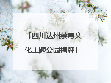 四川达州禁毒文化主题公园揭牌