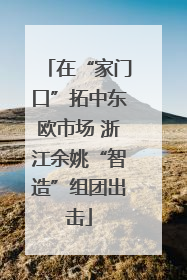在“家门口”拓中东欧市场 浙江余姚“智造”组团出击