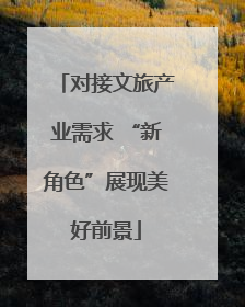 对接文旅产业需求 “新角色”展现美好前景