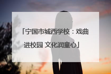 宁国市城西学校：戏曲进校园 文化润童心