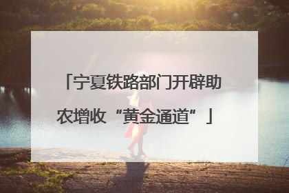 宁夏铁路部门开辟助农增收“黄金通道”