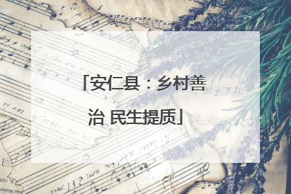 安仁县：乡村善治 民生提质