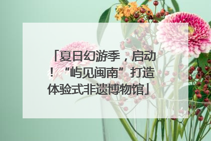 夏日幻游季，启动！“屿见闽南”打造体验式非遗博物馆