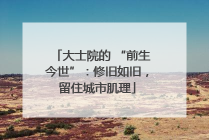 大士院的 “前生今世”：修旧如旧，留住城市肌理