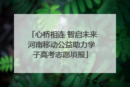 心桥相连 智启未来 河南移动公益助力学子高考志愿填报