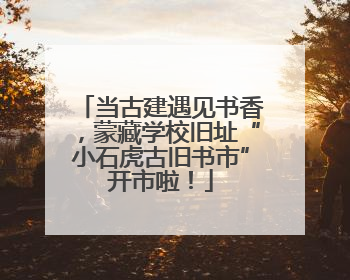 当古建遇见书香，蒙藏学校旧址“小石虎古旧书市”开市啦！