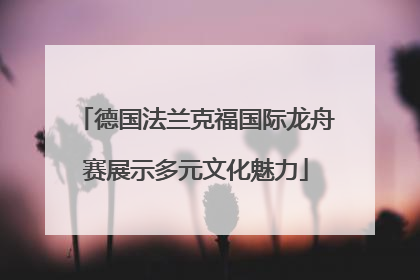 德国法兰克福国际龙舟赛展示多元文化魅力