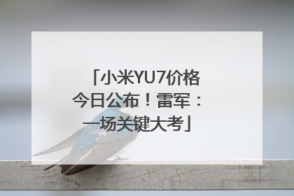 小米YU7价格今日公布！雷军：一场关键大考
