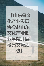 山东省文化产业发展协会赴山东文化产业职业学院开展考察交流活动