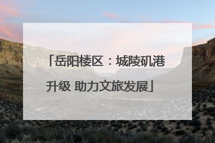岳阳楼区：城陵矶港升级 助力文旅发展