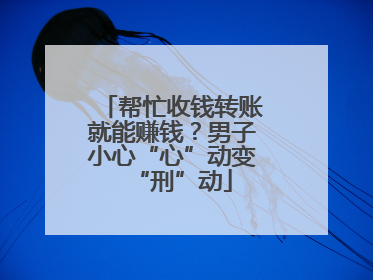 帮忙收钱转账就能赚钱？男子小心“心”动变“刑”动