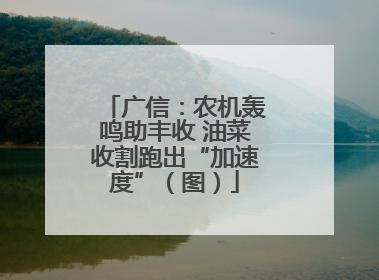 广信：农机轰鸣助丰收 油菜收割跑出“加速度”（图）