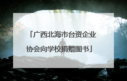 广西北海市台资企业协会向学校捐赠图书