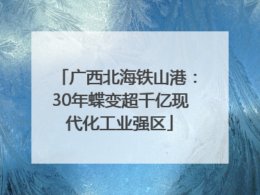 广西北海铁山港：30年蝶变超千亿现代化工业强区