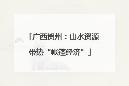 广西贺州：山水资源带热“帐篷经济”